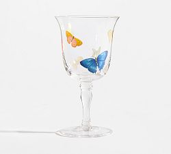 Butterfly Glass Goblets - Set of 4
