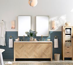 Get the Look: Blair Herringbone Double Vanity Bathroom