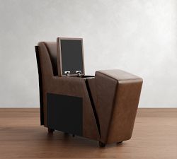 Turner Leather Storage Console