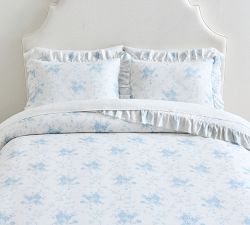 LoveShackFancy Belgian Flax Linen Rose Duvet Cover