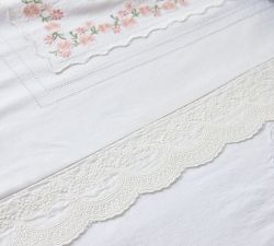 LoveShackFancy Floral Embroidered Table Runner