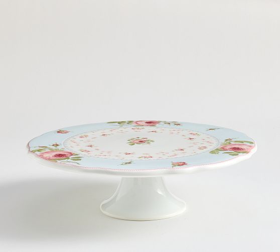 LoveShackFancy Garden Floral Porcelain Cake Stand