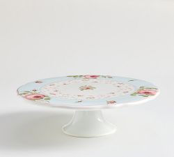 LoveShackFancy Garden Floral Porcelain Cake Stand