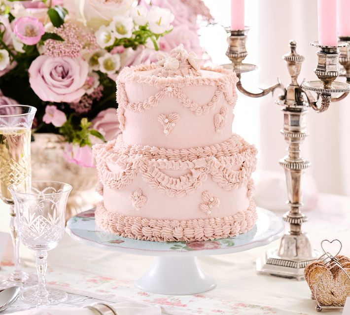 LoveShackFancy Garden Floral Porcelain Cake Stand | Pottery Barn