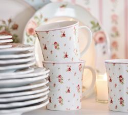 LoveShackFancy Garden Floral Mugs - Set of 4