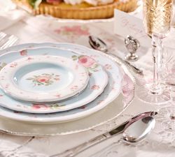 LoveShackFancy Garden Floral Porcelain Dinner Plates - Set of 4