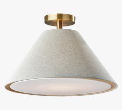 Holden Linen Flush Mount (18'')