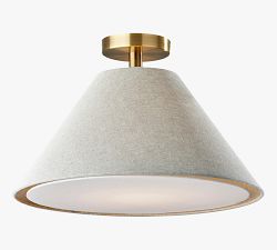 Holden Linen Flush Mount (18'')