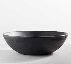 Open Box: Chateau Wood Handcrafted Salad Bowl (20") - Black