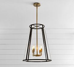 Open Box: Manor Outdoor Tapered Pendant (20") - Tumbled Brass/Bronze