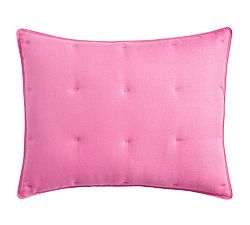 Open Box: Belgian Flax Linen Comforter Sham, Standard, Set of 2 - Pink Tulip