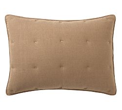 Open Box: Belgian Flax Linen Comforter Sham, Standard, Set of 2 - Toffee