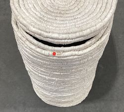 Open Box: Coil Hamper, Double - Whitewash