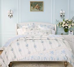 LoveShackFancy Rosette Embroidered Quilt