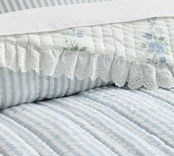 LoveShackFancy Rosette Embroidered Quilt