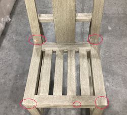 Open Box: Indio Eucalyptus Outdoor Dining side chair
