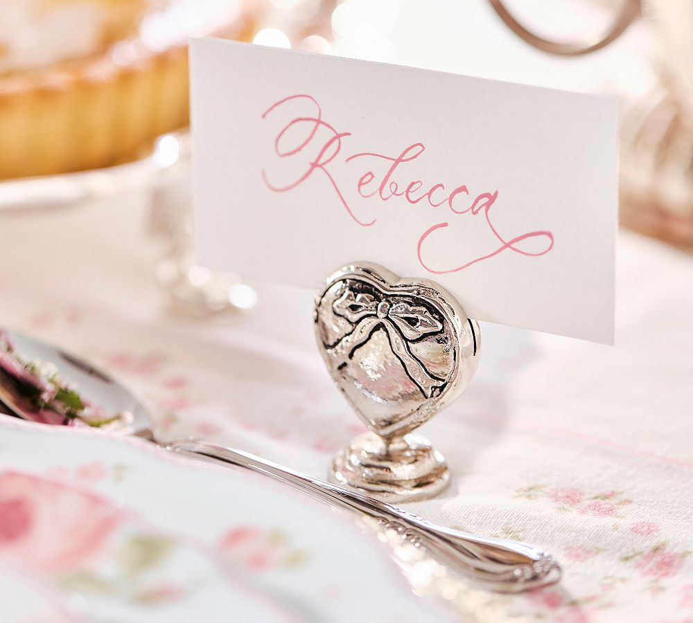 LoveShackFancy Antique Silver Place Card Holders - Set of 4