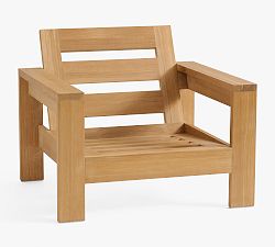 Open Box: Malibu FSC® Teak Grand Outdoor Lounge Chair Frame  - Natural