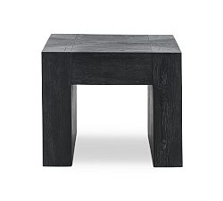 Open Box: Raymond Square Reclaimed Wood End Table (24") - Black