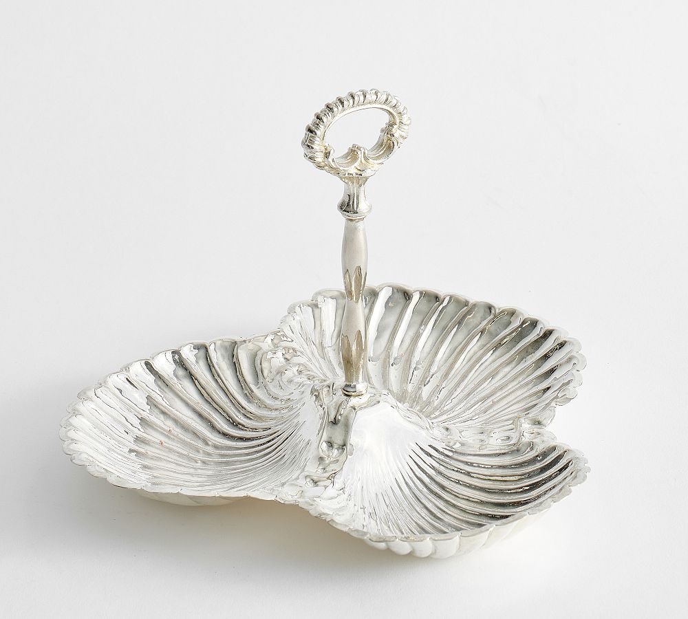 LoveShackFancy Silver Triple Condiment Server