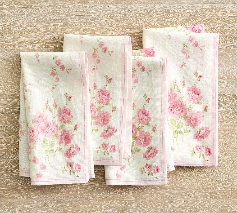 LoveShackFancy Floral Printed Napkins - Set of 4