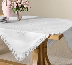 LoveShackFancy Lace Cotton Table Throw - Thumbnail 2
