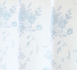 LoveShackFancy Belgian Flax Linen Rose Curtain