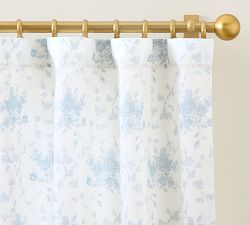 LoveShackFancy Belgian Flax Linen Rose Curtain