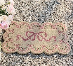 LoveShackFancy Bow Scalloped Doormat