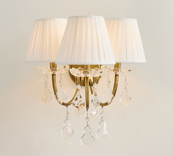 LoveShackFancy Crystal 3-Arm Sconce