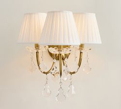 LoveShackFancy Crystal 3-Arm Sconce (15")