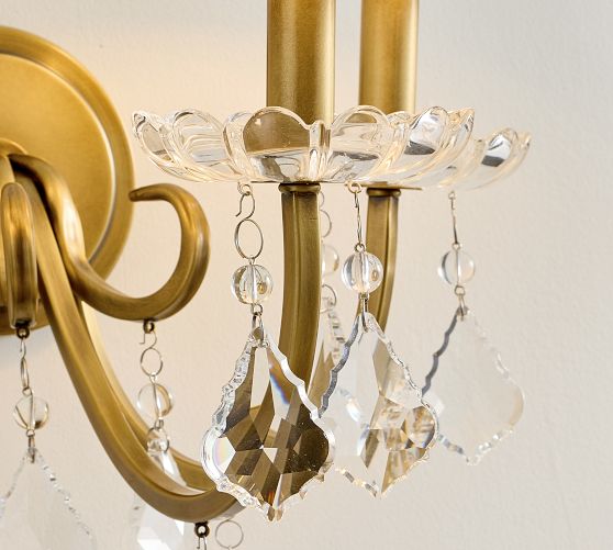 LoveShackFancy Crystal 3-Arm Sconce - Thumbnail 3