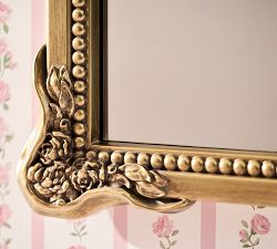 LoveShackFancy Gold Double Bow Mantel Mirror