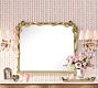 LoveShackFancy Gold Double Bow Mantel Mirror