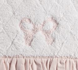LoveShackFancy Tufted Embroidered Bow Bath Mat