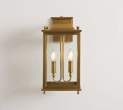 Belvedere Metal Outdoor Double Sconce (16")