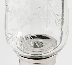 LoveShackFancy Etched Glass Candle Holder