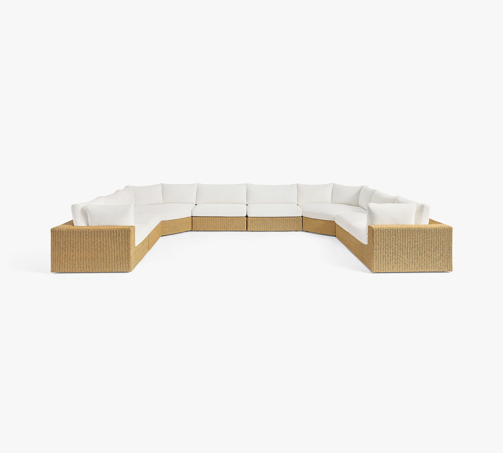 Pottery Barn Kostas Wicker Outdoor Wedge Sectional - Thumbnail 2