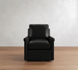 Tyler Roll Arm Leather Swivel Chair