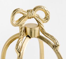 LoveShackFancy Gold Bow Figural Lantern