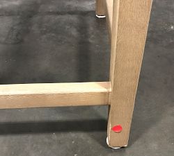 Open Box: Fenton Woven Leather Stool, Counter Height 24" - Legacy Taupe , Seadrift Finish