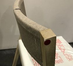 Open Box: Indio Coastal Dining Side Chair with High Performance Cushion Cover, Individual - Weathered Gray &amp; Oat Rope