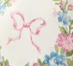 LoveShackFancy Floral Bow Round Outdoor Pillow