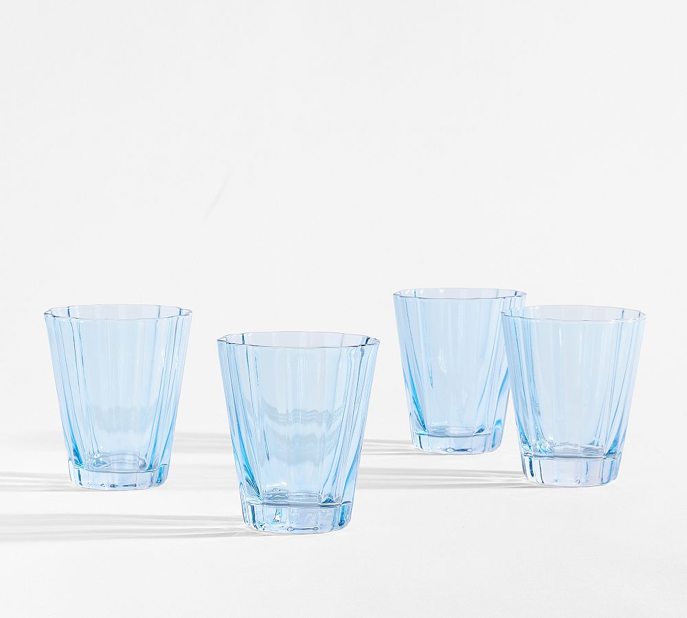 Fluted Tumblers - Set of 4 - Set of 4 - Blue