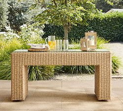Kostas Wicker Outdoor Console Table (60")
