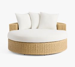 Kostas Wicker Round Swivel Outdoor Daybed
