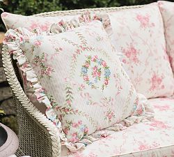 LoveShackFancy Floral Bow Outdoor Pillow