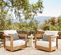 Malibu Teak Swivel Curved Outdoor Lounge Chair