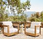 Malibu Teak Swivel Curved Outdoor Lounge Chair