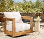 Pomona Faux Travertine Round Outdoor Side Table (12")